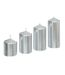Lot de 4 bougies de l'Avent Satin 12cm Argent-1