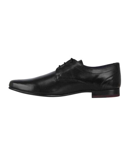 Mens Leather Derby Shoes Black Firetrap