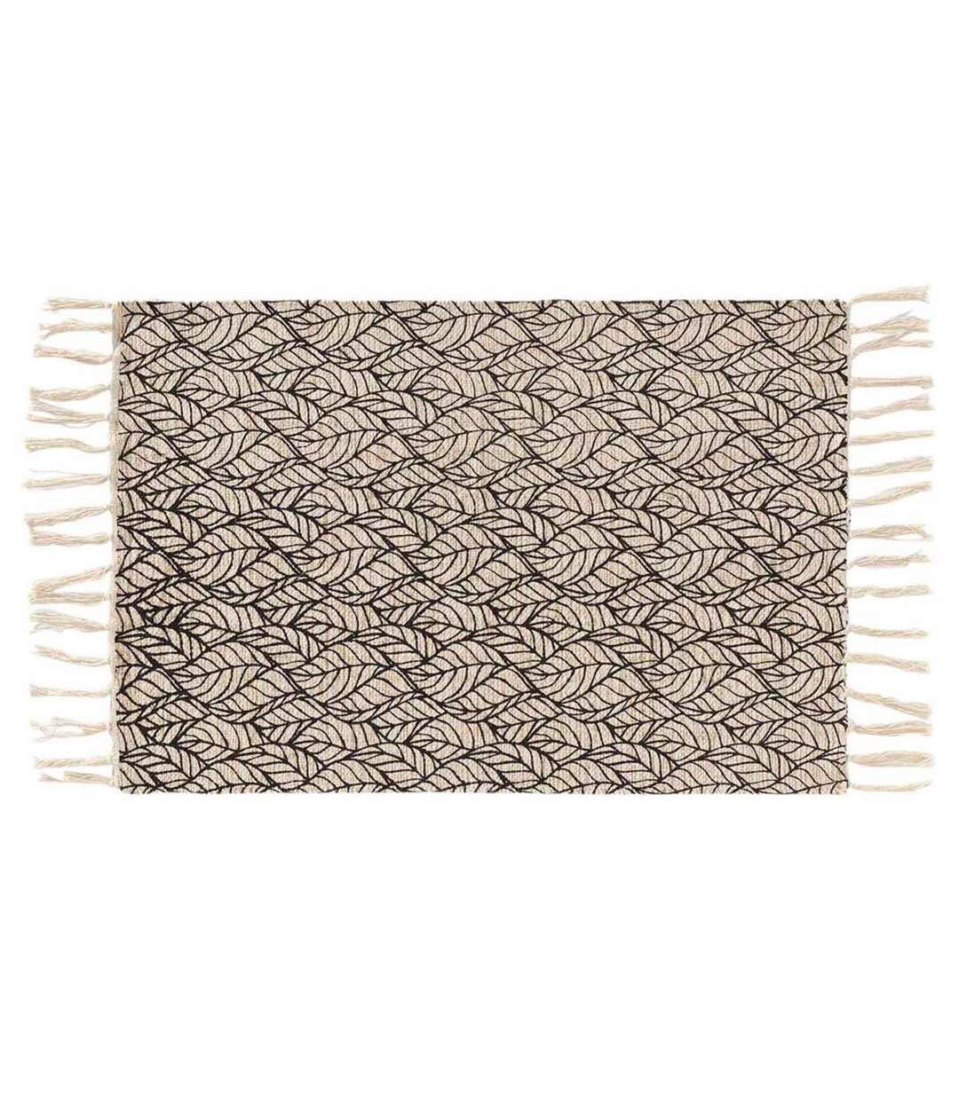 Tapis Déco à Franges Kalinda 60x90cm Noir-1