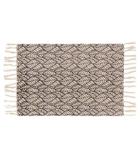 Tapis Déco à Franges Kalinda 60x90cm Noir