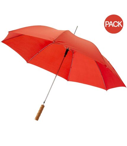 Pack of 2  23in lisa automatic umbrella  32.7 x 40.2 inches red Bullet