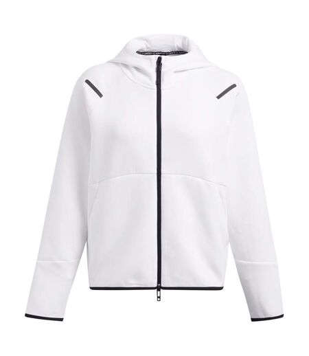 Womens/ladies Unstoppable Two Tone Sweat Jacket White Under Armour