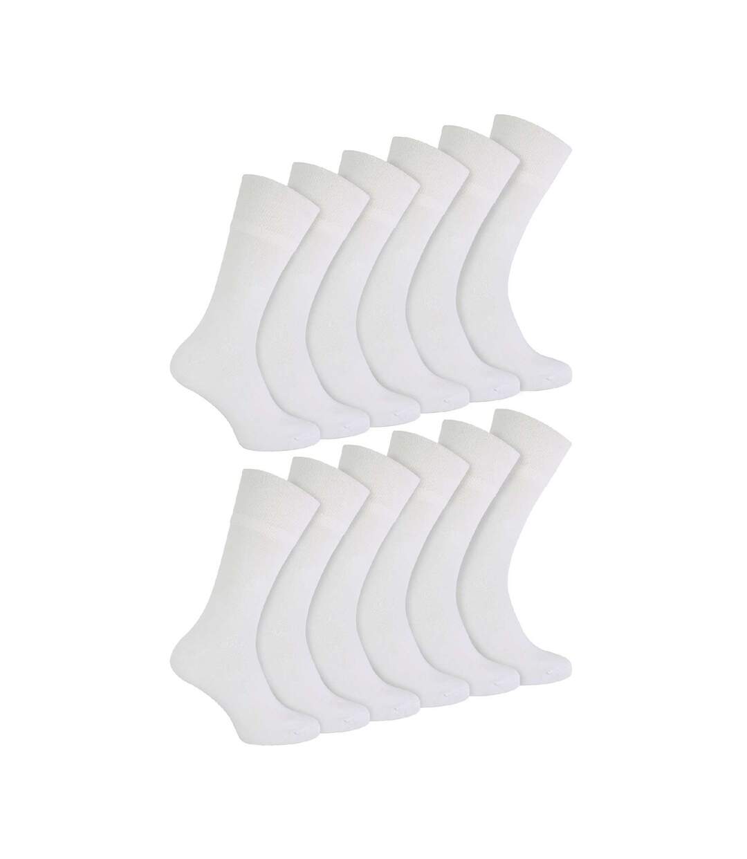 IOMI - 12 Paires Homme Chaussettes Diabétiques Larges Bambou Non Comprimantes-1
