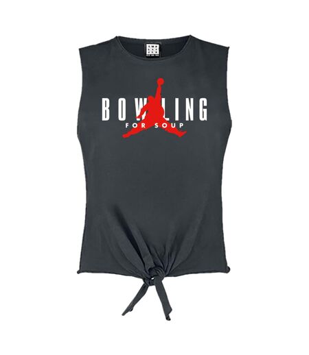 Womens/ladies slamp dump bowling for soup sleeveless tank top charcoal Amplified