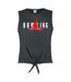 Womens/ladies slamp dump bowling for soup sleeveless tank top charcoal Amplified