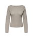 Pull taupe femme only spezia - l-3