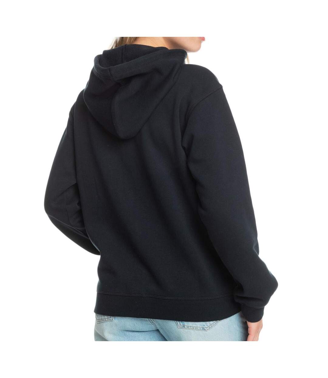 Sweat à capuche noir femme roxy surf stoked-2