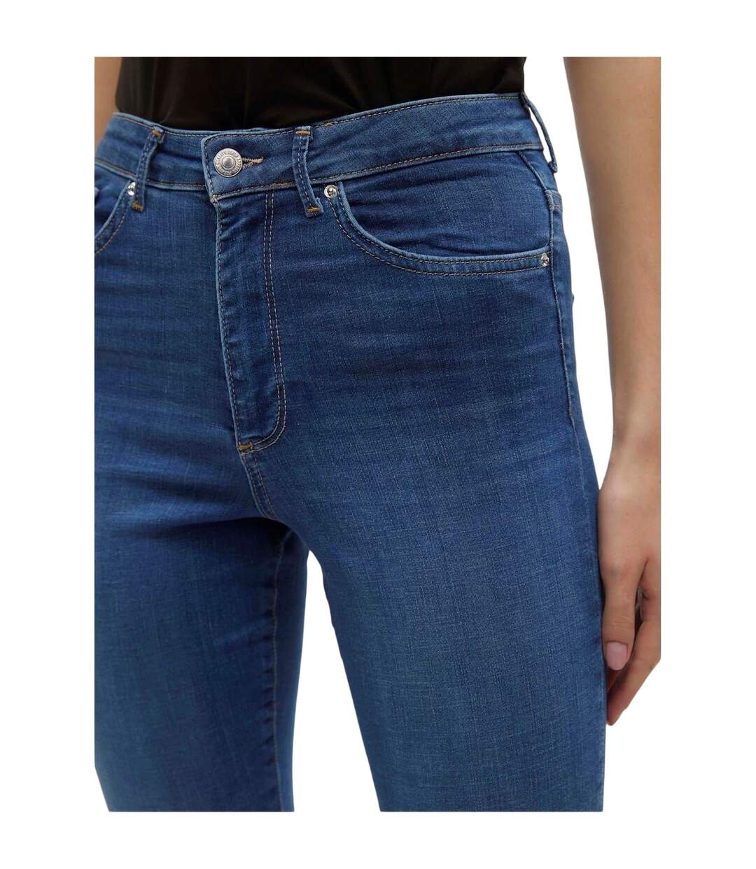 Womens/ladies 5 Pockets Skinny Jeans Blue Denim Vero Moda-4