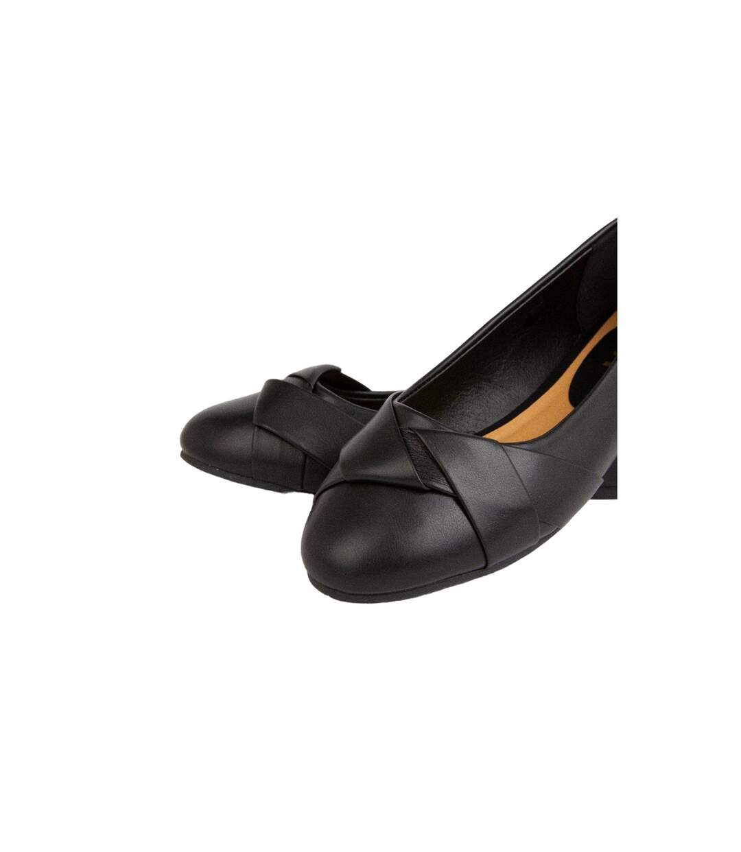 Womens/ladies Paige Wrap Detail Wide Ballerina Flats Black Dorothy Perkins-4