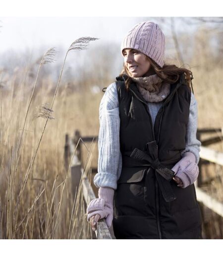 Ladies Fleece Lined Thermal Winter Hat, Neck Warmer & Converter Gloves Set