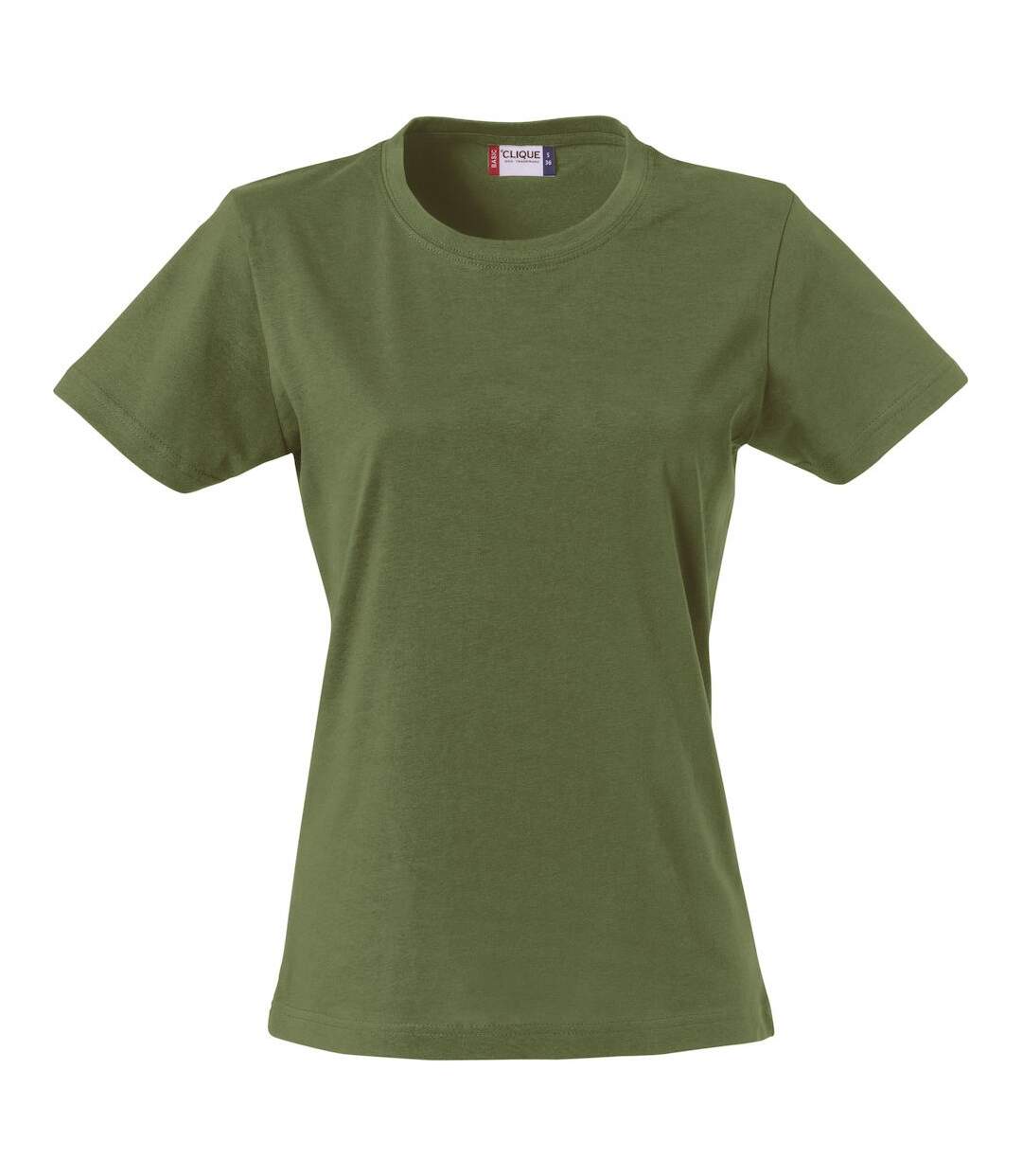 T-shirt femme vert kaki Clique-1