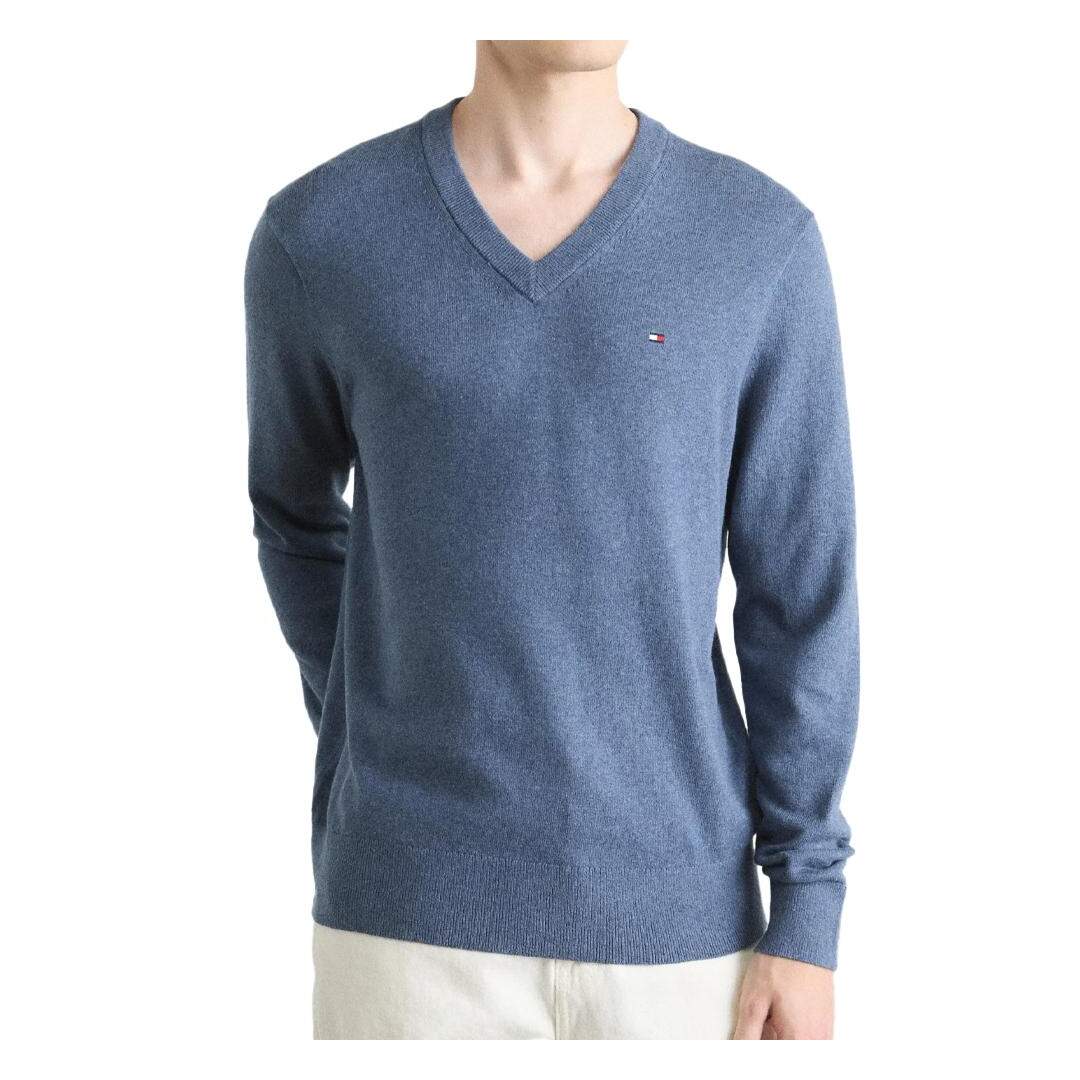 Pull Bleu Moyen Homme Tommy Hilfiger Pima - S-1