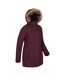 Womens/ladies Tarka Ii Long Padded Jacket Burgundy Mountain Warehouse-4