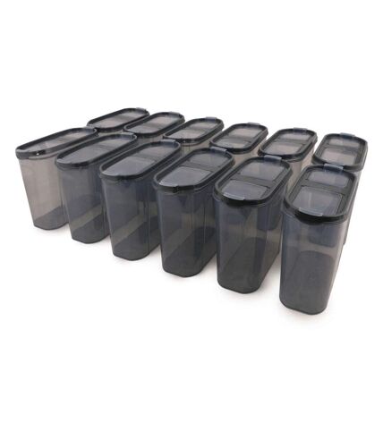 Boîte de conservation en plastique avec double couvercle 12 boîtes de 2 litres