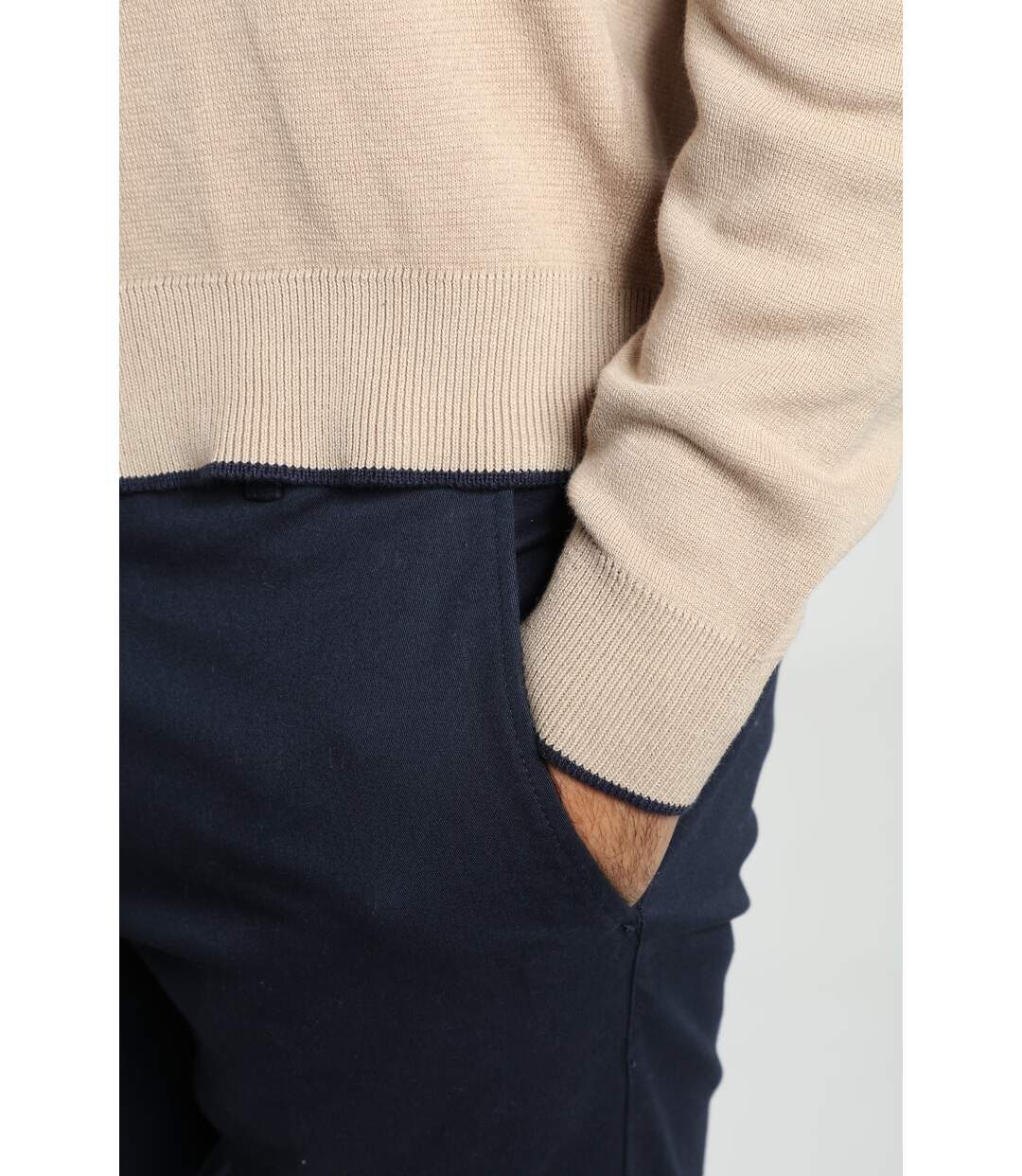 Pull col polo  en coton MILANO POLO-5