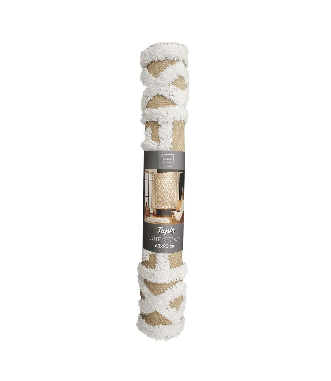 Tapis Multi-Usage en Jute Medine 60x90cm Naturel-3