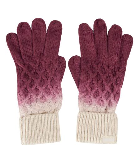 Gants frosty femme rouge foncé / vanille claire Regatta