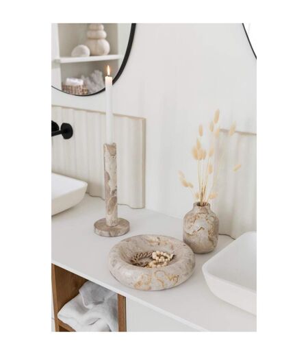 Vide-Poche en Marbre Bali 25cm Beige