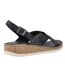 Hush Puppies Womens/Ladies Elena Leather Wedge Sandal (Black) - UTFS7058-4