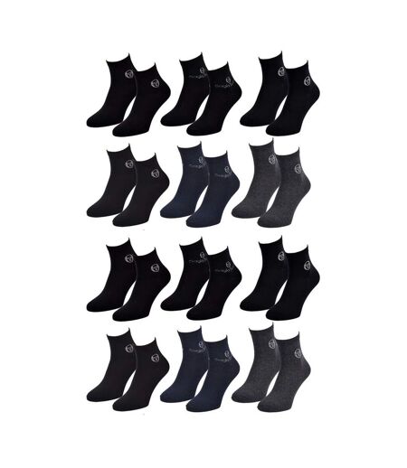 Chaussettes Homme VILLE SERGIO TACCHINI Lot de 12 QUARTER - Pack de 12