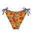 Bas de maillot de bain réversible orange/noir femme grain de sable léopard-2