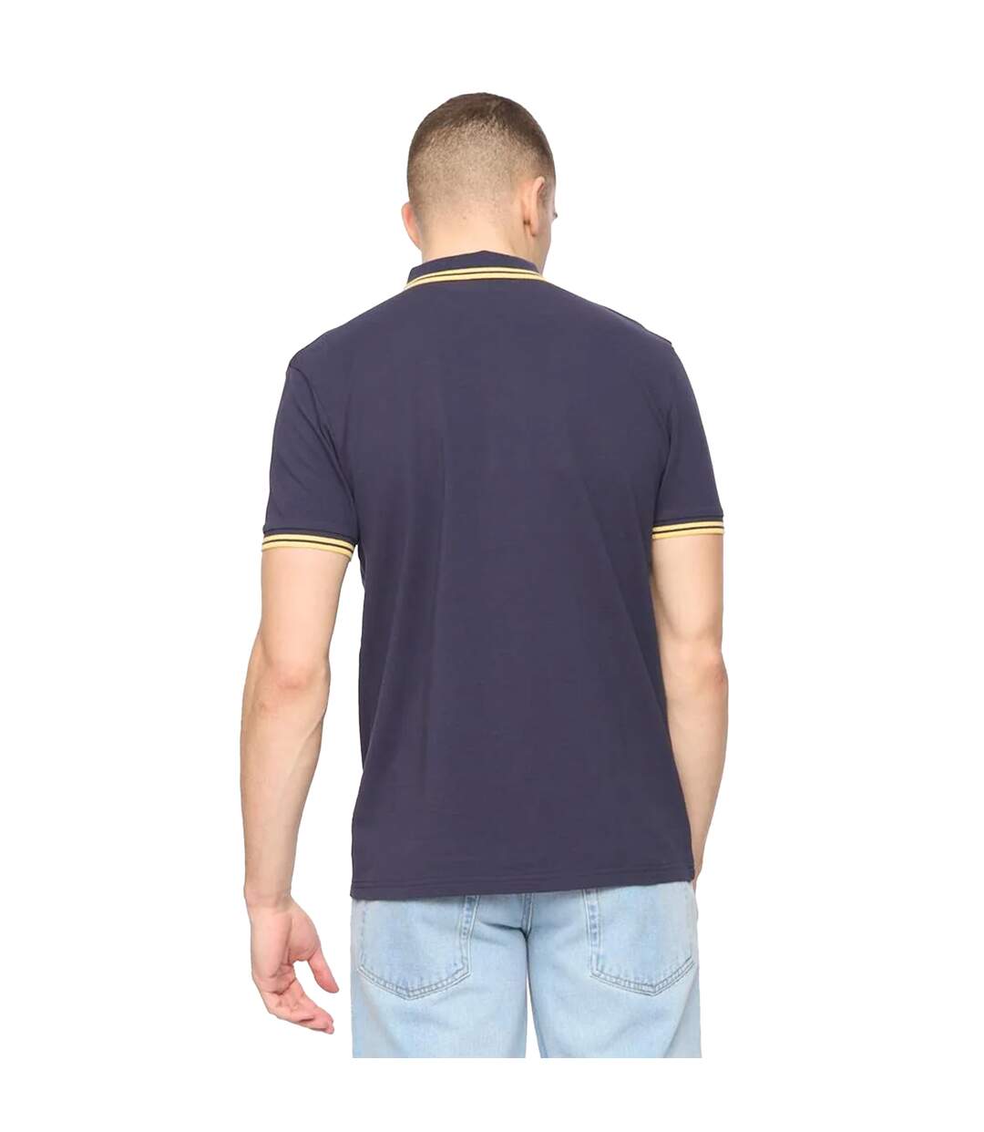 Polo Changra Homme Bleu Nuit Crosshatch-3