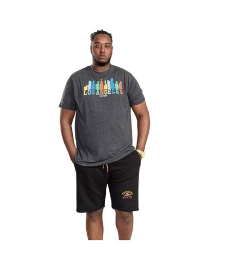 Mens D555 Hemford Skyline Marl Kingsize T-shirt Charcoal Duke