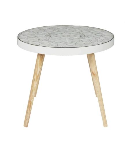 Table basse plateau arabesque 50 cm