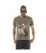 T-shirt homme col rond en jersey chiné regular print devant Up Vondutch-1