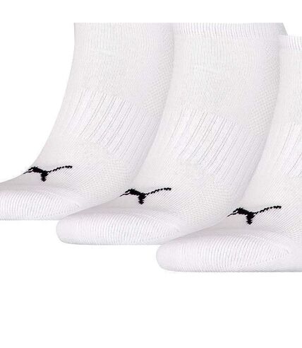 Pack of 3  Unisex adult cushioned trainer socks  white/black Puma