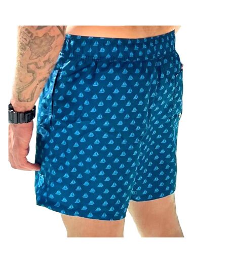 Maillot de bain bleu homme haute pression bateau