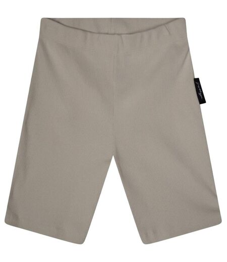 Short Motif/style Côtelé Femme Beige Hype