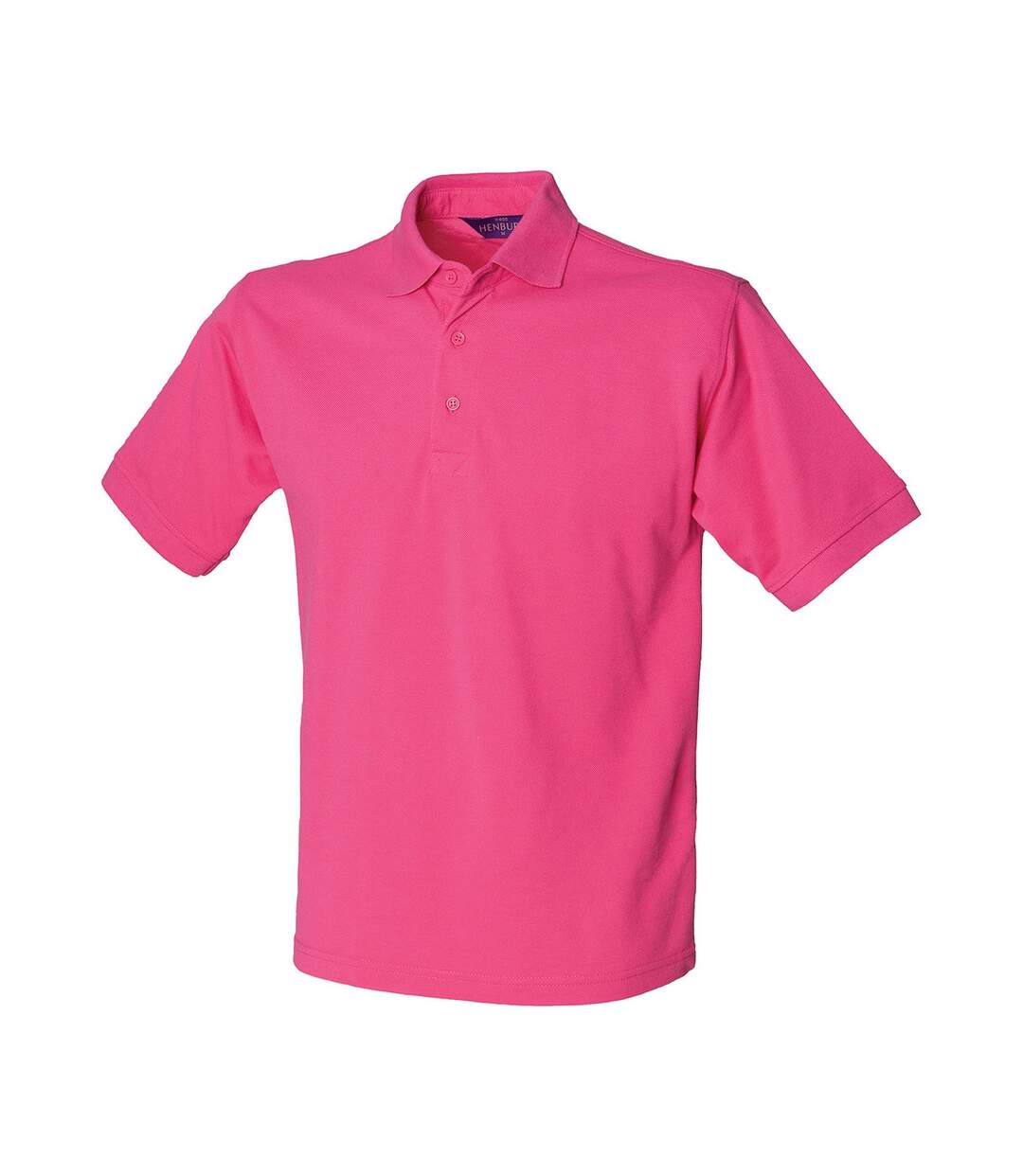Mens Polycotton Heavy Polo Shirt Fuchsia Henbury-1