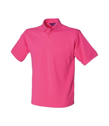 Mens Polycotton Heavy Polo Shirt Fuchsia Henbury