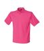 Mens Polycotton Heavy Polo Shirt Fuchsia Henbury-1