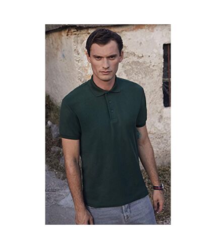 Fruit Of The Loom Mens 65/35 Heavyweight Pique Short Sleeve Polo Shirt (Bottle Green) - UTBC382