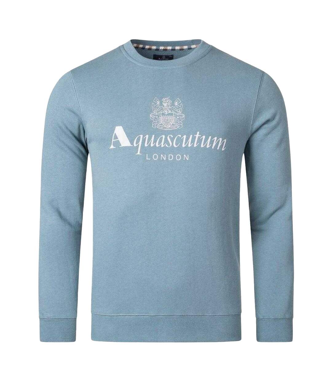 Mens Big Logo Active Sweatshirt Blue Aquascutum-1