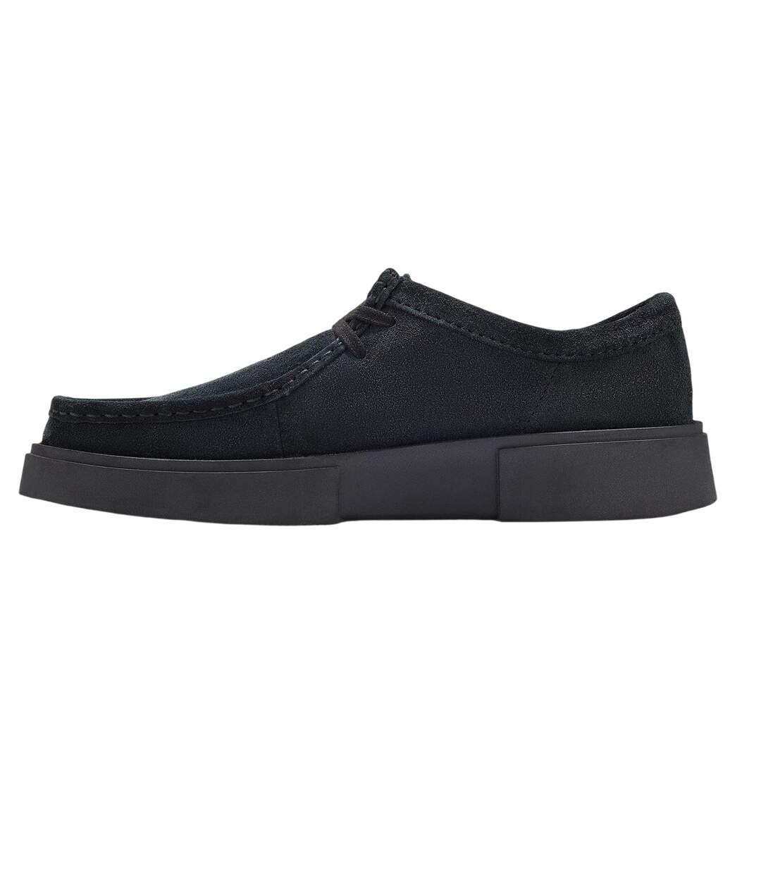 Mens Suede Platform Shoes Black Clarks-3