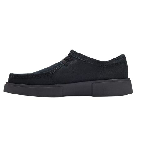 Mens Suede Platform Shoes Black Clarks