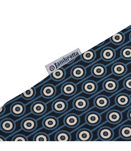 Polo Motif/style Géométrique Roundel Homme Bleu Marine Argenté Lambretta