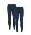Mountain Warehouse Mens Merino Wool Base Layer Bottoms (Pack of 2) (Navy)