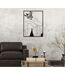 Décoration Murale Encadrée en Métal Elegant 80cm Noir-5