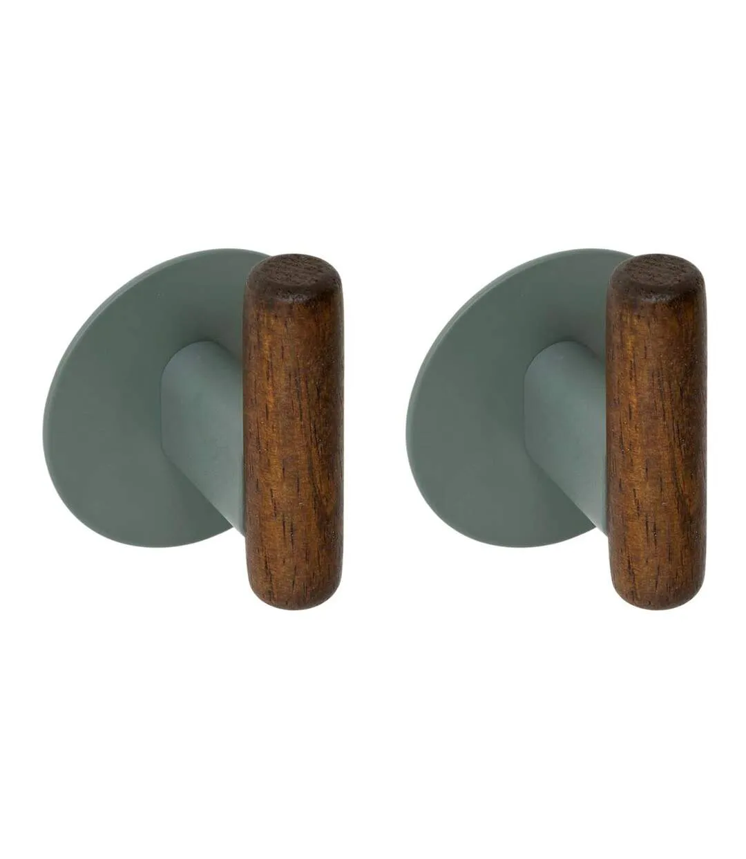 Lot de 2 Patères Adhésives Cassie 8cm Vert-1