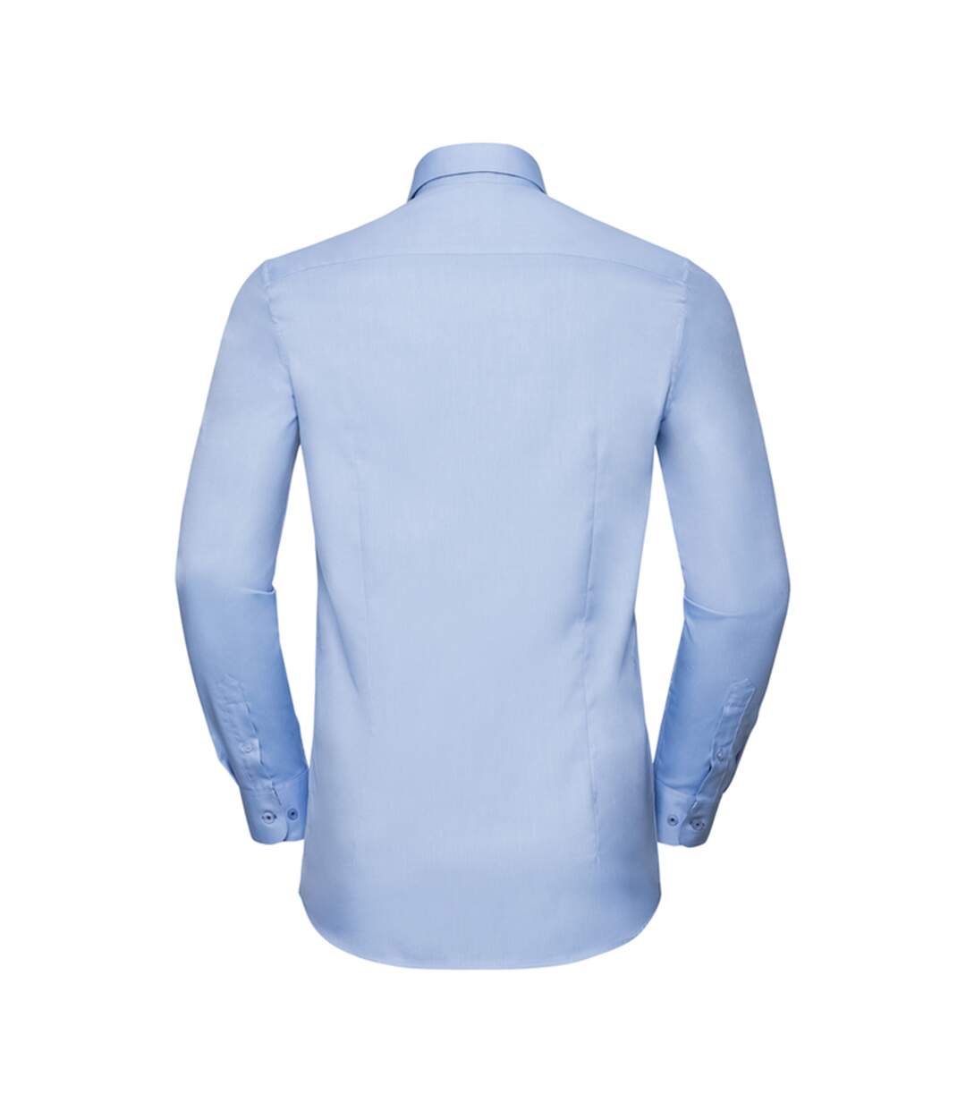 Chemise Manches Longues Motif/style Contrasté Homme Bleu Clair Bleu Bleu Marine Vif Russell Collection-2
