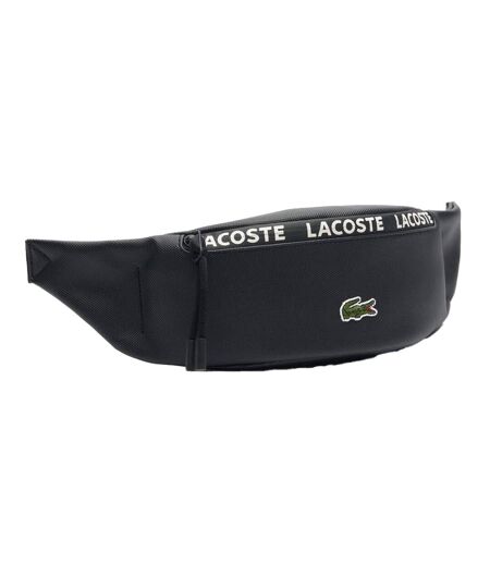 Stripe Canvas Logo Waist Bag One Size Black Lacoste