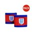 Pack of 2  Cotton wristband  one size red/blue England FA-1