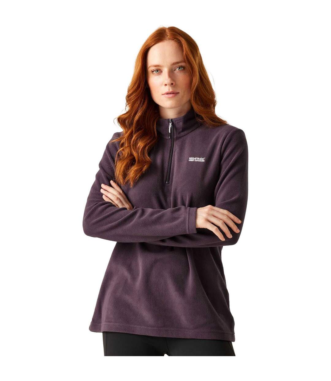 Great Outdoors Womens/ladies Sweetheart 1/4 Zip Fleece Top Deep Plum Regatta-1