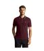 Polo homme bordeaux / gris chiné Lyle & Scott Lyle & Scott