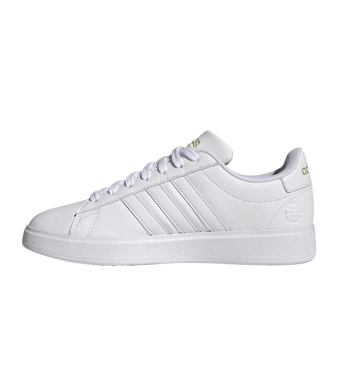 Baskets Grand Court Femme Blanc Jaune Or Adidas-3