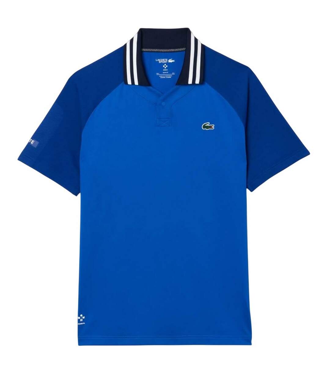Mens Daniil Medvedev Slim Tennis Polo Shirt Blue Lacoste-1